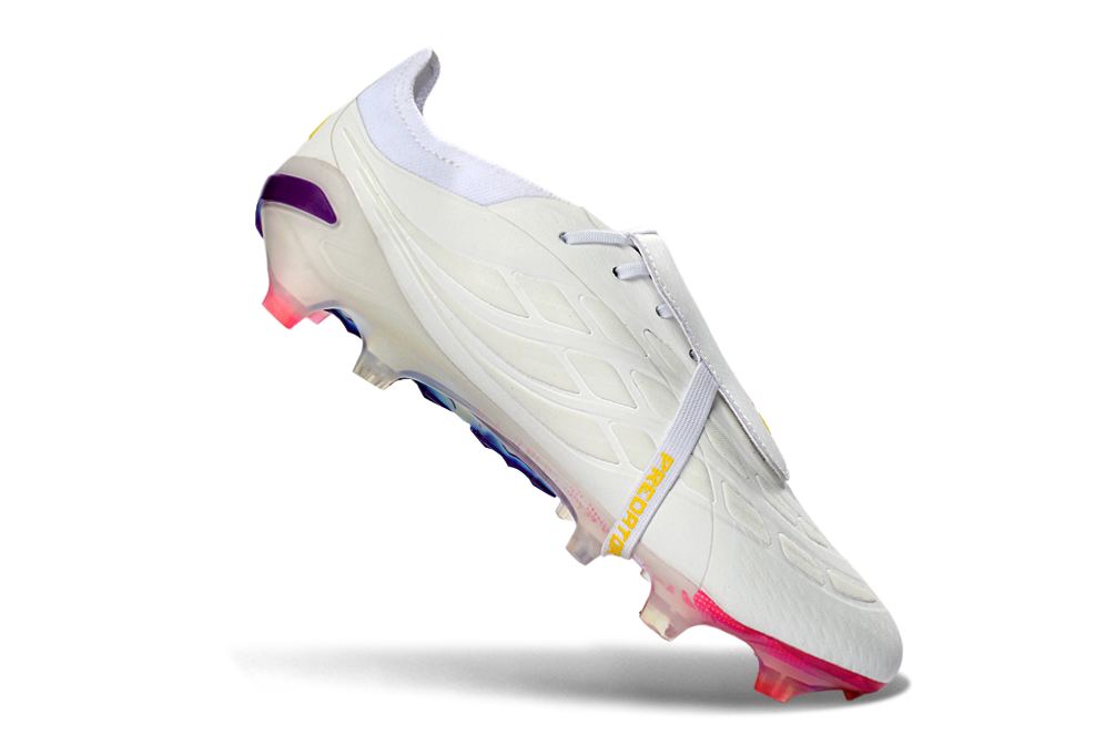 Adidas Predator 26 Elite Tongue FG soccer cleats in action, demonstrating their agility and speed on the soccer field.